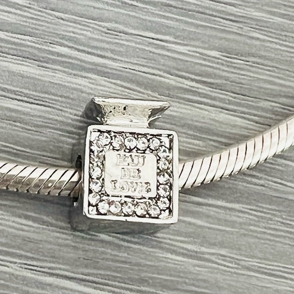 Silver plated Perfume bottle Bracelet charm - Picture 2 of 5